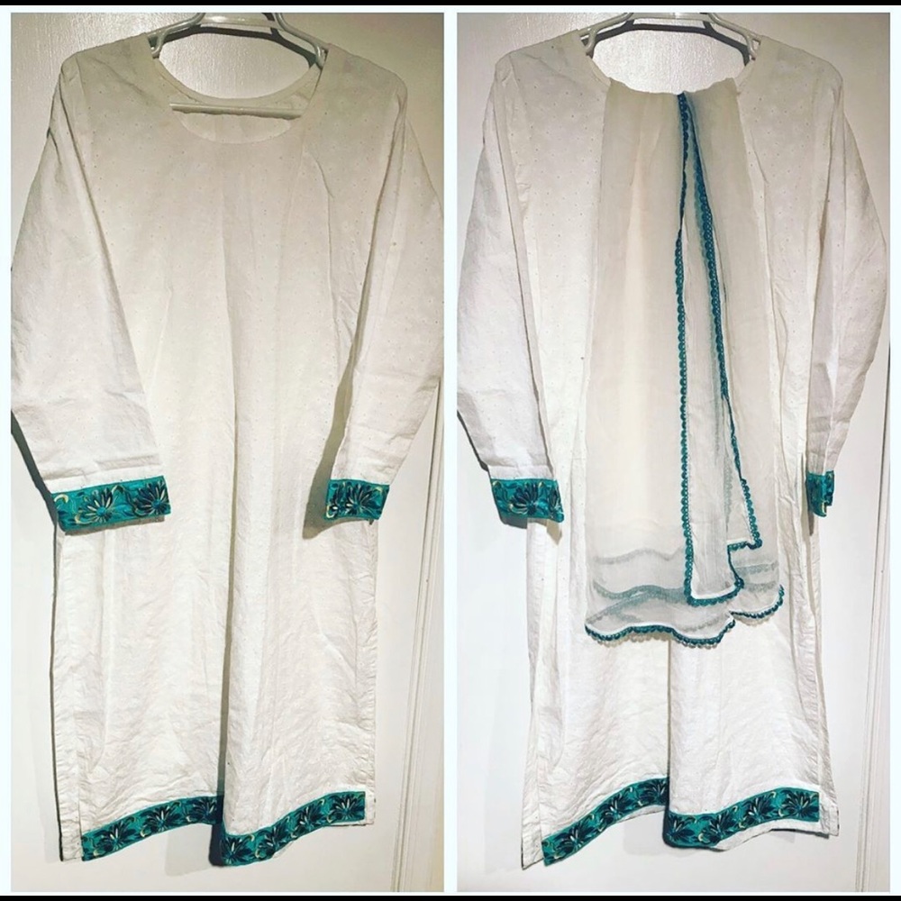 Pakistani suit with only scarf